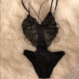 Strappy lace chemise